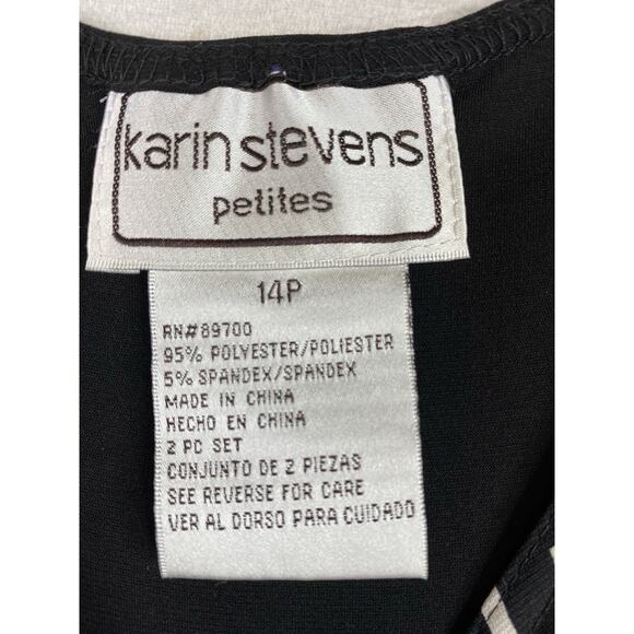 Karen Stevens Dress Women 14P Tank Dress & Jacket Geometric Slit Stretch NWT - Picture 10 of 11